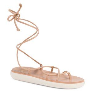 NEW BEEK Made In Brazil Leather Chirp Ankle Tie  women Sandals  in beach 7255s1